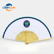 custom decorative blank white paper hand held fans